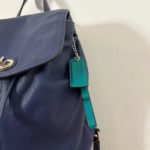 Coach F24385 French Blue Park Leather Backpack - Picture 2 of 9